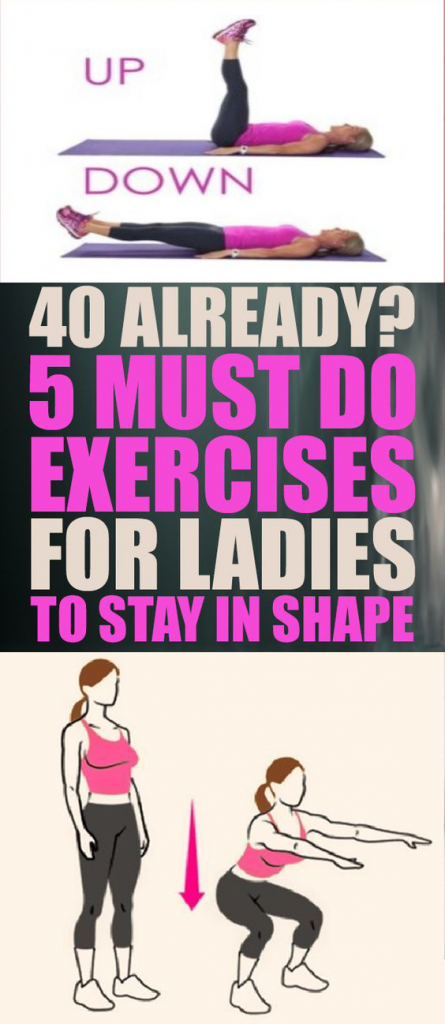 Five Essential Exercises, 3 Days Per Week For Over 40 yrs Women. Your body will appreciate it!